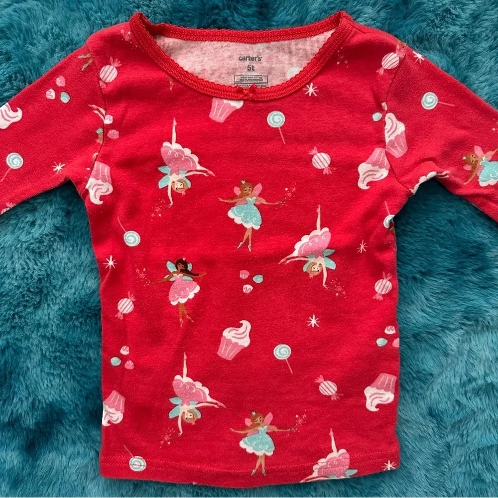 Carter’s Toddler Girl Long Sleeve Pajama Set Size 5T